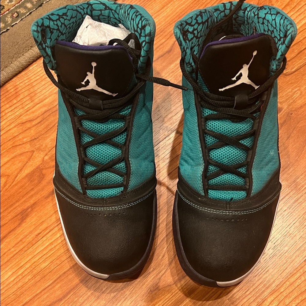 Jordan Athletic Shoes Teal and Black